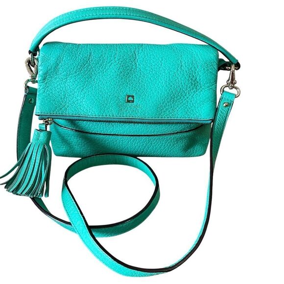 Kate Spade Leather Mini Carmen Southport Crossbody Shoulder Bag Turquoise Green - Picture 1 of 15